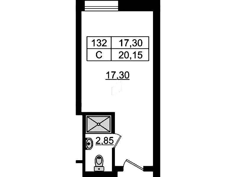 Квартира студия 20.17 м², 9/9 эт., Апарт-отель «Апарт отель Well»